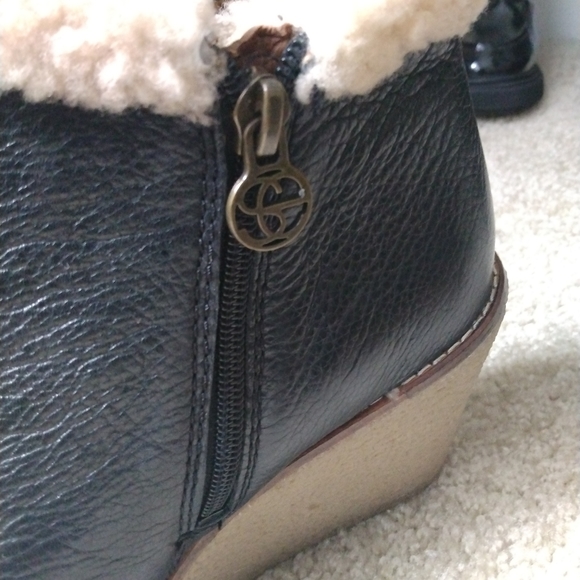 Sam Edelman Black Kayla Wedge Booties 9 - Picture 4 of 5